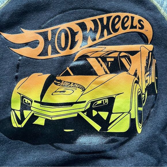 Jumping Beans Hot Wheels Collectible Fleece Graphic Hoodie Grey Yellow Size 8 - Picture 3 of 8